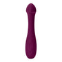 Introducing the Dame Arc - G-Spot Vibrator by Dame: a purple, ergonomically designed vibrator crafted from medical-grade silicone. This personal massager features a smooth finish and a rounded tip, along with an intuitive interface that includes a single control button on the front.