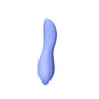 A smooth, curved Dame Dip 2.0 - Basic Vibrator in light blue, crafted from medical-grade silicone for personal use and clitoral stimulation by Dame, positioned on a white background.