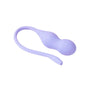 The Perifit Care+ by Perifit is a lavender, silicone kegel exercise ball with biofeedback technology and a long retrieval tail. It's designed to strengthen pelvic floor muscles and help reduce bladder leakage, offering a smooth, contoured surface for comfort and easy insertion.