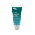 A 150ml tube of YES® WB Water-Based Lubricant by YES®, featuring a green and white label indicating it is certified organic, hormone-free, and glycerin-free. The pH balanced lubricant offers long-lasting hydration and is packaged with a white flip-top cap at the bottom.